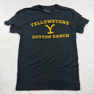 Yellowstone Dutton Ranch Graphic T-Shirt Mens Medium Black Paramount TV Show Tee